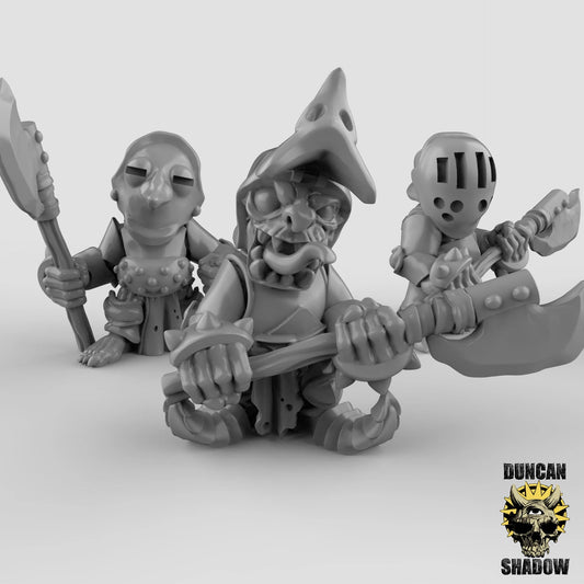 Goblin Knight Miniature - Set of 3 - 32mm