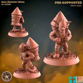 Goblin Rocket Mechanic Miniature | A - Tabletop RPG & D&D miniature. Perfect for wargaming & collectors