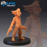 Goblin Pirate Miniature | C - Tabletop RPG & D&D miniature. Perfect for wargaming & collectors