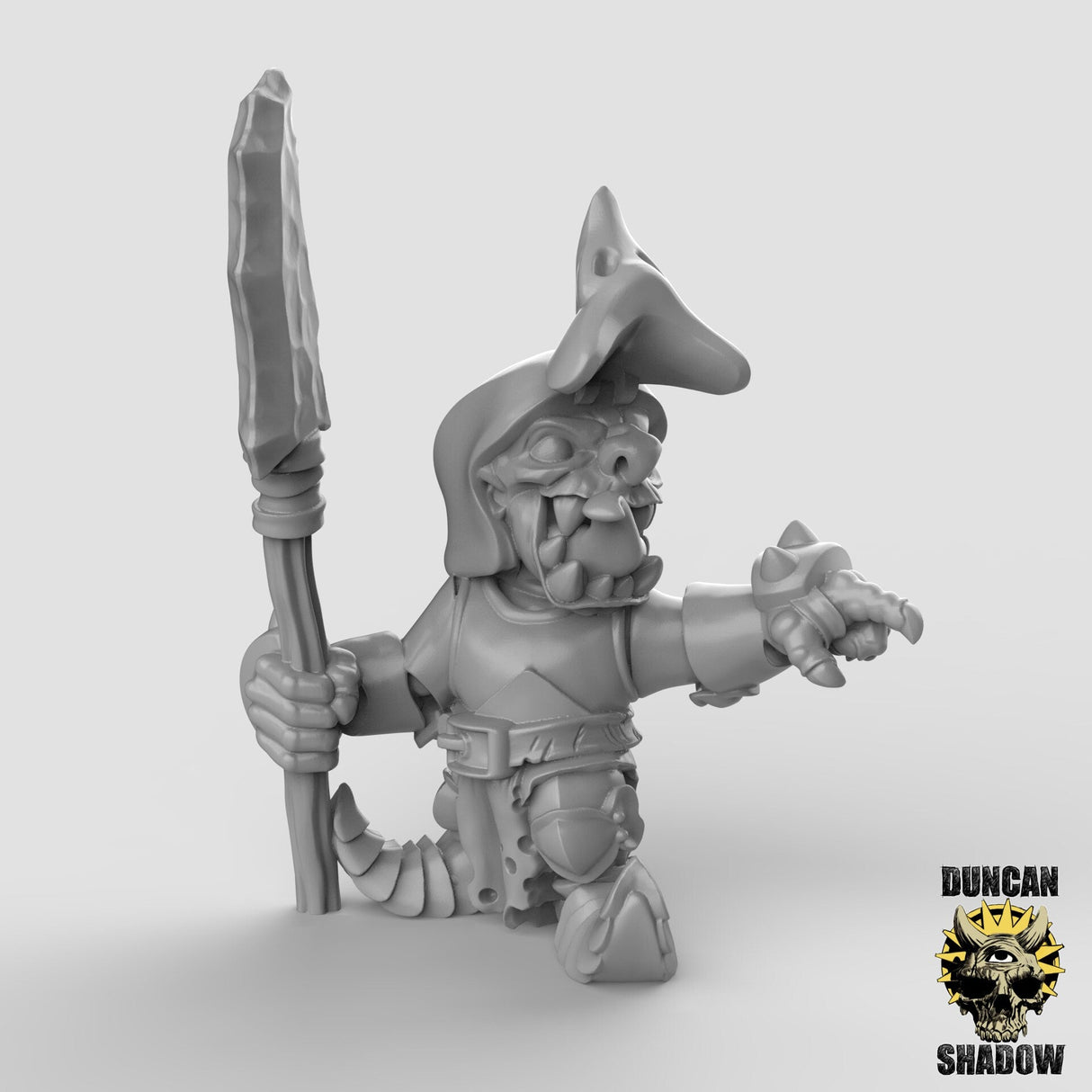 Goblin Polearm Miniature | B - Tabletop RPG & D&D miniature. Perfect for wargaming & collectors