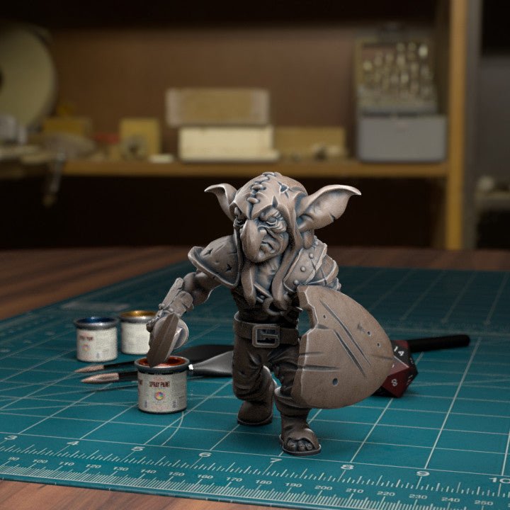 Goblin Raiders Miniature | B - Tabletop RPG & D&D miniature. Perfect for wargaming & collectors