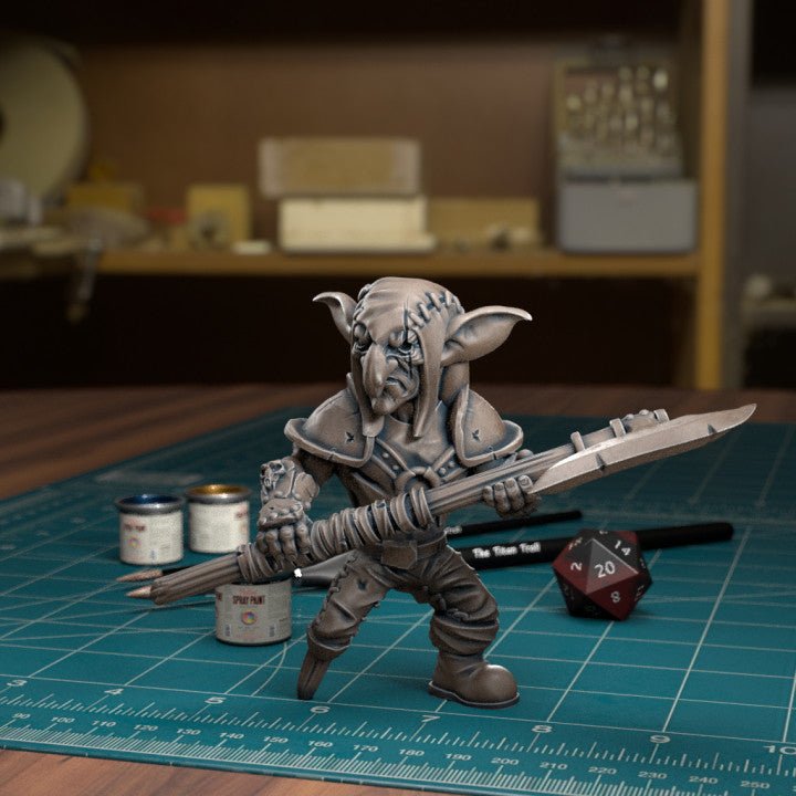 Goblin Raiders Miniature | K - Tabletop RPG & D&D miniature. Perfect for wargaming & collectors