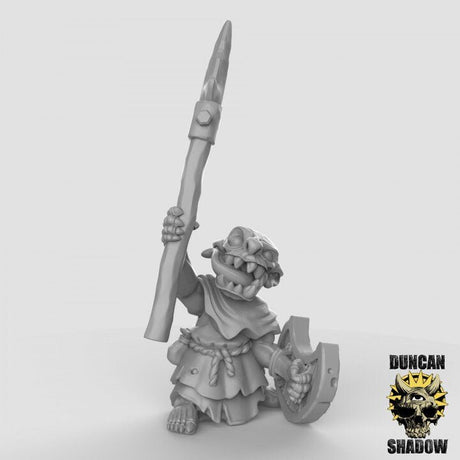 Goblin Spearmen Miniature | B - Tabletop RPG & D&D miniature. Perfect for wargaming & collectors