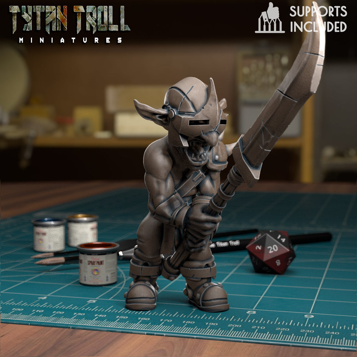 Goblin Spearmen Miniature | G - Tabletop RPG & D&D miniature. Perfect for wargaming & collectors