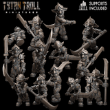 Goblin Spearmen Miniature | Set of 12 - Tabletop RPG & D&D miniature. Perfect for wargaming & collectors