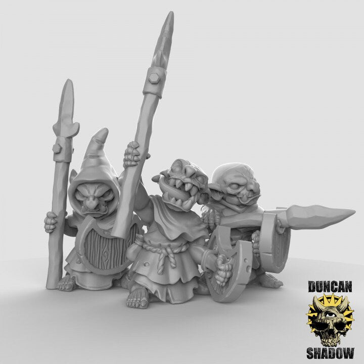 Goblin Spearmen Miniature - Set of 3 - 32mm