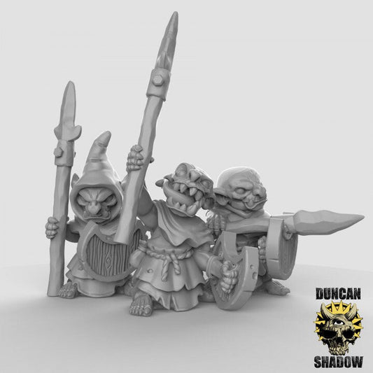 Goblin Spearmen Miniature - Set of 3 - 32mm