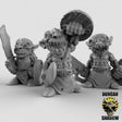 Goblin Sword and Shield Miniature | Set of 3 - Tabletop RPG & D&D miniature. Perfect for wargaming & collectors
