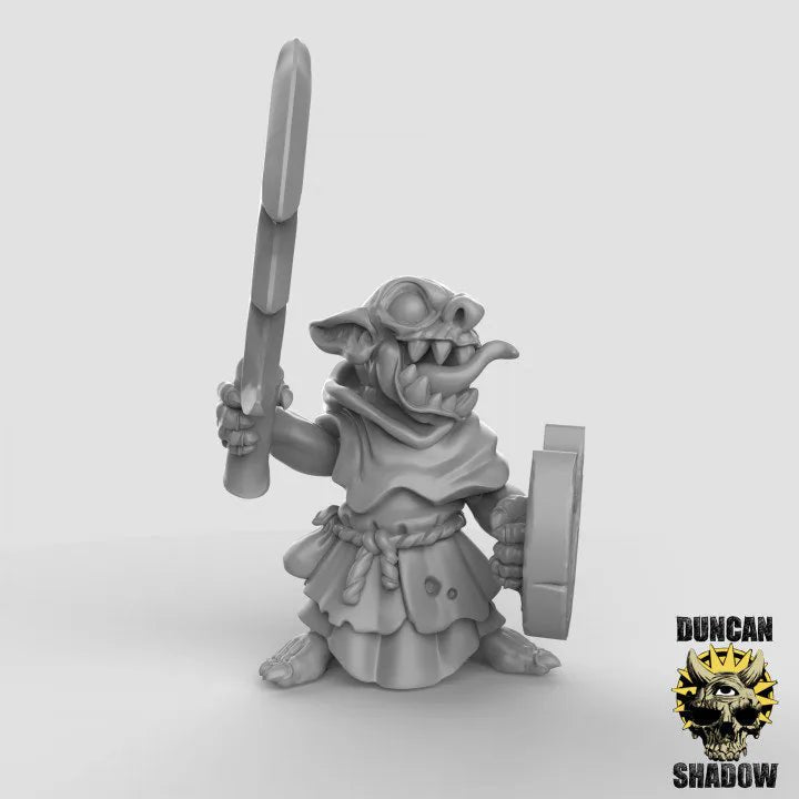 Goblin Swordmen Miniature | C - Tabletop RPG & D&D miniature. Perfect for wargaming & collectors