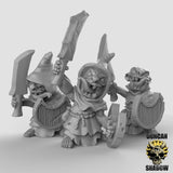 Goblin Swordmen Miniature | Set of 3 - Tabletop RPG & D&D miniature. Perfect for wargaming & collectors