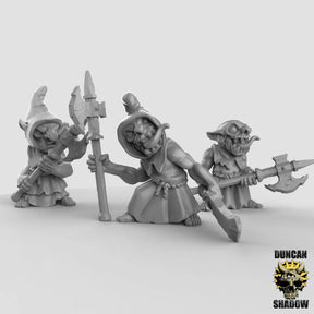 Goblin Warlocks Miniature | Set of 3 - Tabletop RPG & D&D miniature. Perfect for wargaming & collectors