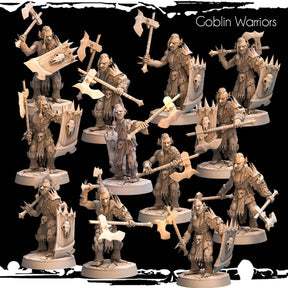 Goblin Warrior Bundle Miniature | Full Set All Models - Tabletop RPG & D&D miniature. Perfect for wargaming & collectors