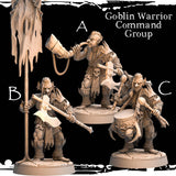 Goblin Warrior Command Miniature | Goblin A - Tabletop RPG & D&D miniature. Perfect for wargaming & collectors