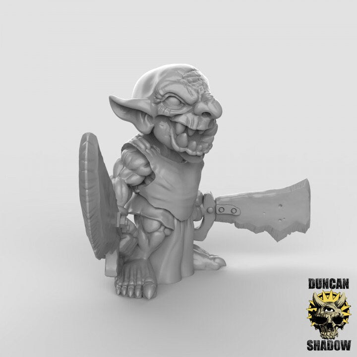 Goblinwordman Miniature | D0130 (right) - Tabletop RPG & D&D miniature. Perfect for wargaming & collectors