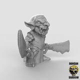 Goblinwordman Miniature | D0130 (right) - Tabletop RPG & D&D miniature. Perfect for wargaming & collectors