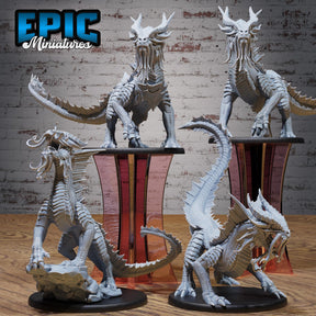Gold Drake Miniature | Full Set All Models - Tabletop RPG & D&D miniature. Perfect for wargaming & collectors