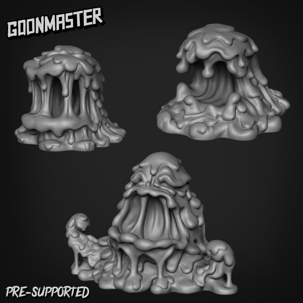Goo Monster Miniature | Set of 3 - Tabletop RPG & D&D miniature. Perfect for wargaming & collectors