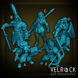 Gothic Adventure Hero Player Miniature | Set of 5 - Tabletop RPG & D&D miniature. Perfect for wargaming & collectors