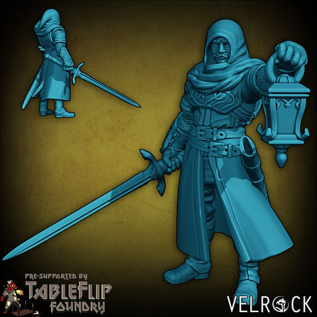 Gothic Night Watch Miniature | E - Tabletop RPG & D&D miniature. Perfect for wargaming & collectors