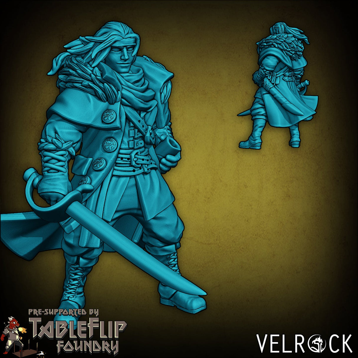 Gothic Player Heroes Miniature | C - Tabletop RPG & D&D miniature. Perfect for wargaming & collectors