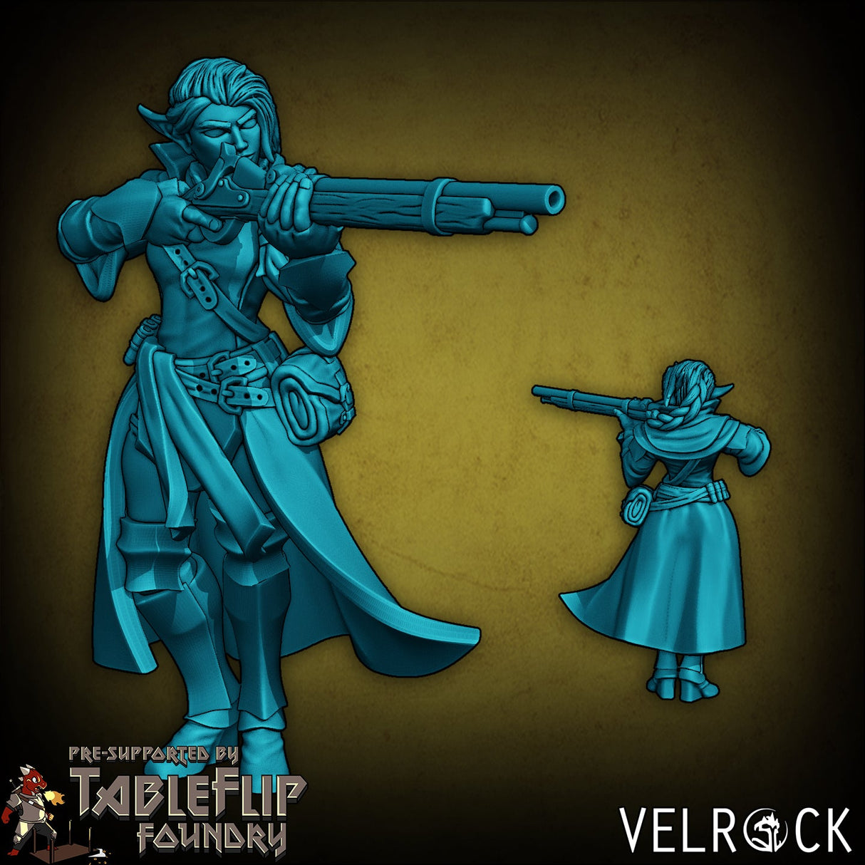Gothic Player Heroes Miniature | D - Tabletop RPG & D&D miniature. Perfect for wargaming & collectors