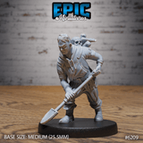 Grave Digger Miniature | C - Tabletop RPG & D&D miniature. Perfect for wargaming & collectors