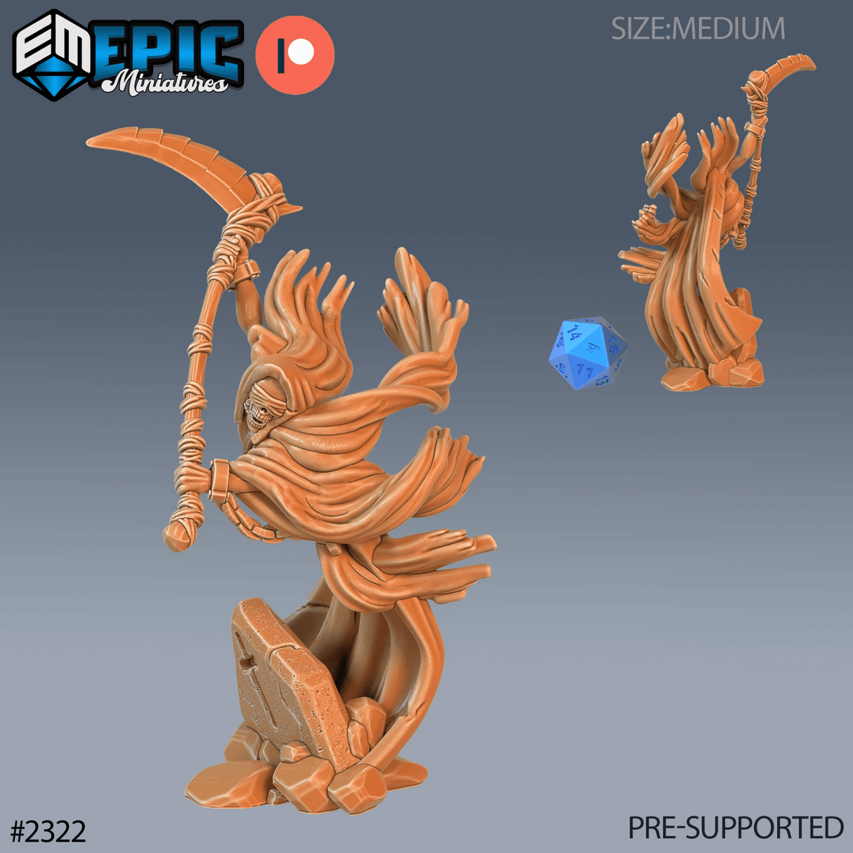 Graveyard Ghost Miniature | B - Tabletop RPG & D&D miniature. Perfect for wargaming & collectors