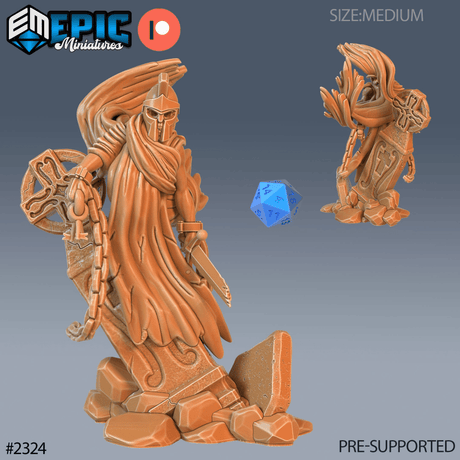 Graveyard Ghost Miniature | D - Tabletop RPG & D&D miniature. Perfect for wargaming & collectors