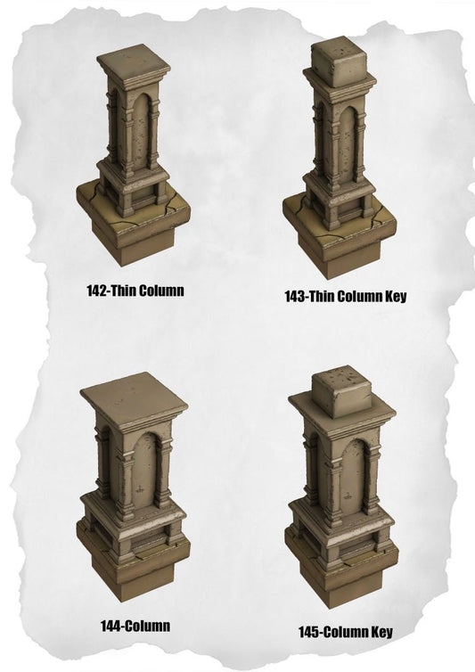 Graveyard Tiles Column Pack (HG 142 to HG 145) - Set of 4 - 