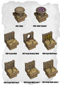 Graveyard Tiles Crypt Tables & Walls Pack (HG 084 to HG 091) | Set of 8 - Tabletop RPG & D&D miniature. Perfect for wargaming & collectors