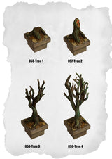 Graveyard Tiles Haunted Trees Pack (HG 056 to HG 059) | Set of 4 - Tabletop RPG & D&D miniature. Perfect for wargaming & collectors