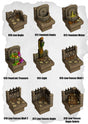 Graveyard Tiles Low Angle, Fountains & Fence Starter (HG 010 to HG 018) | Set of 9 - Tabletop RPG & D&D miniature. Perfect for wargaming & collectors