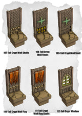 Graveyard Tiles Tall Crypt Details Pack (HG 107 to HG 112) | Set of 6 - Tabletop RPG & D&D miniature. Perfect for wargaming & collectors
