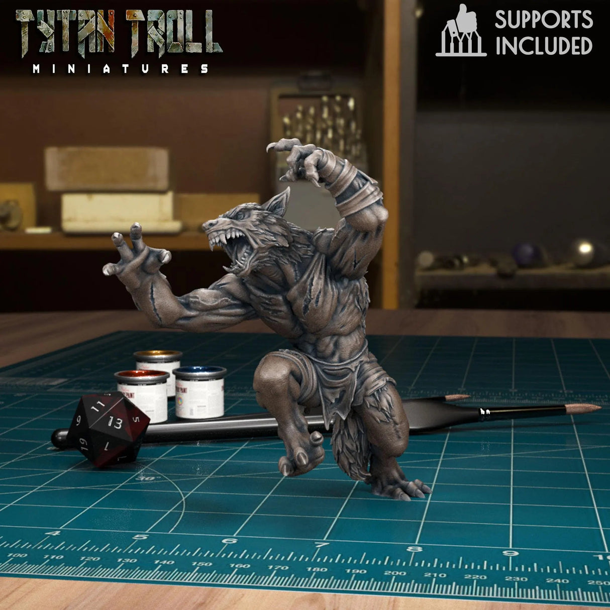 Great Werewolf Pack | E - Tabletop RPG & D&D miniature. Perfect for wargaming & collectors