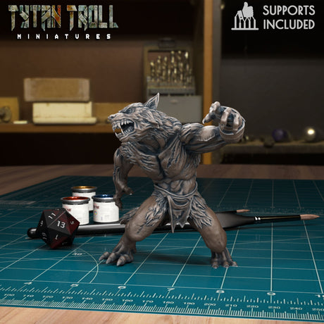 Great Werewolf Pack | J - Tabletop RPG & D&D miniature. Perfect for wargaming & collectors