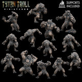 Great Werewolf Pack | Set of 12 - Tabletop RPG & D&D miniature. Perfect for wargaming & collectors