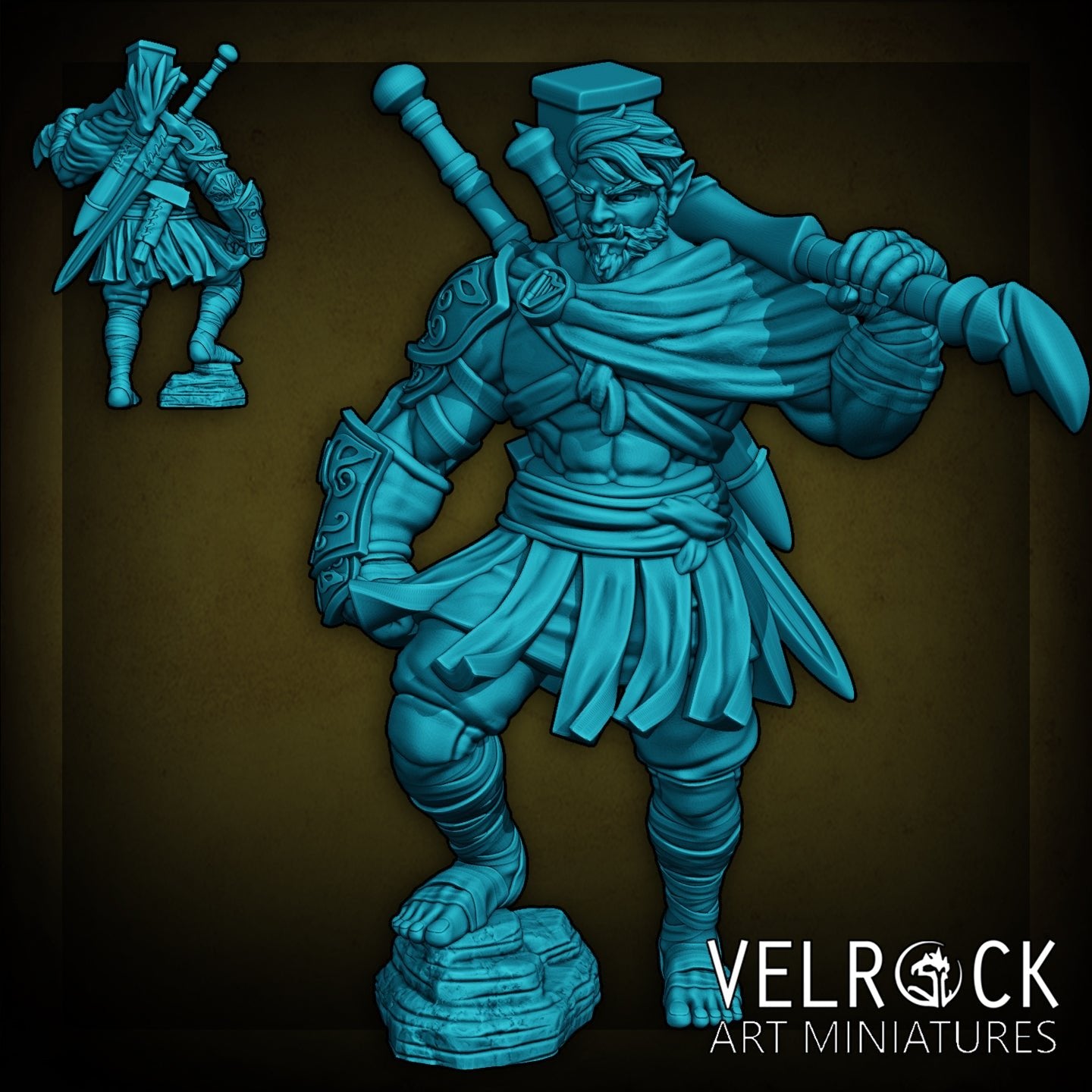 Greek Style Player Miniature - B - 32mm