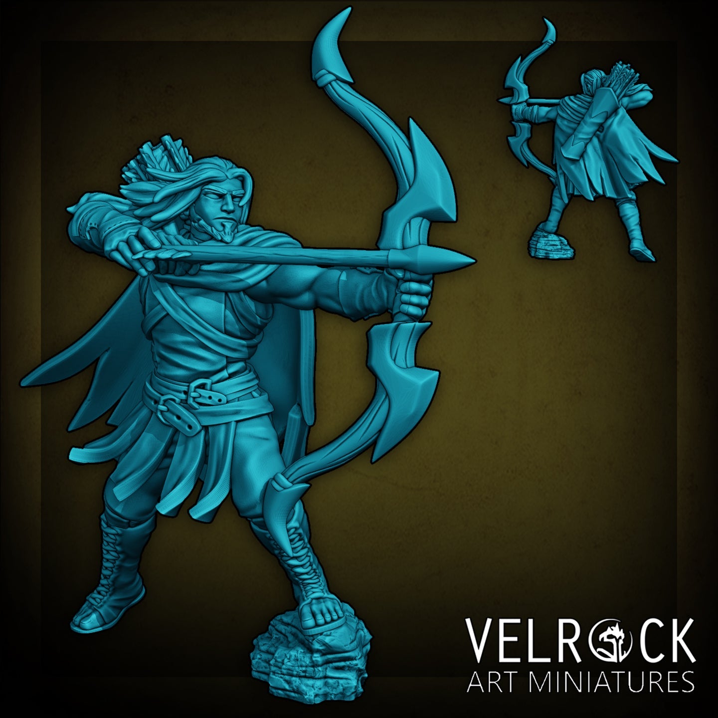 Greek Style Player Miniature - D - 32mm