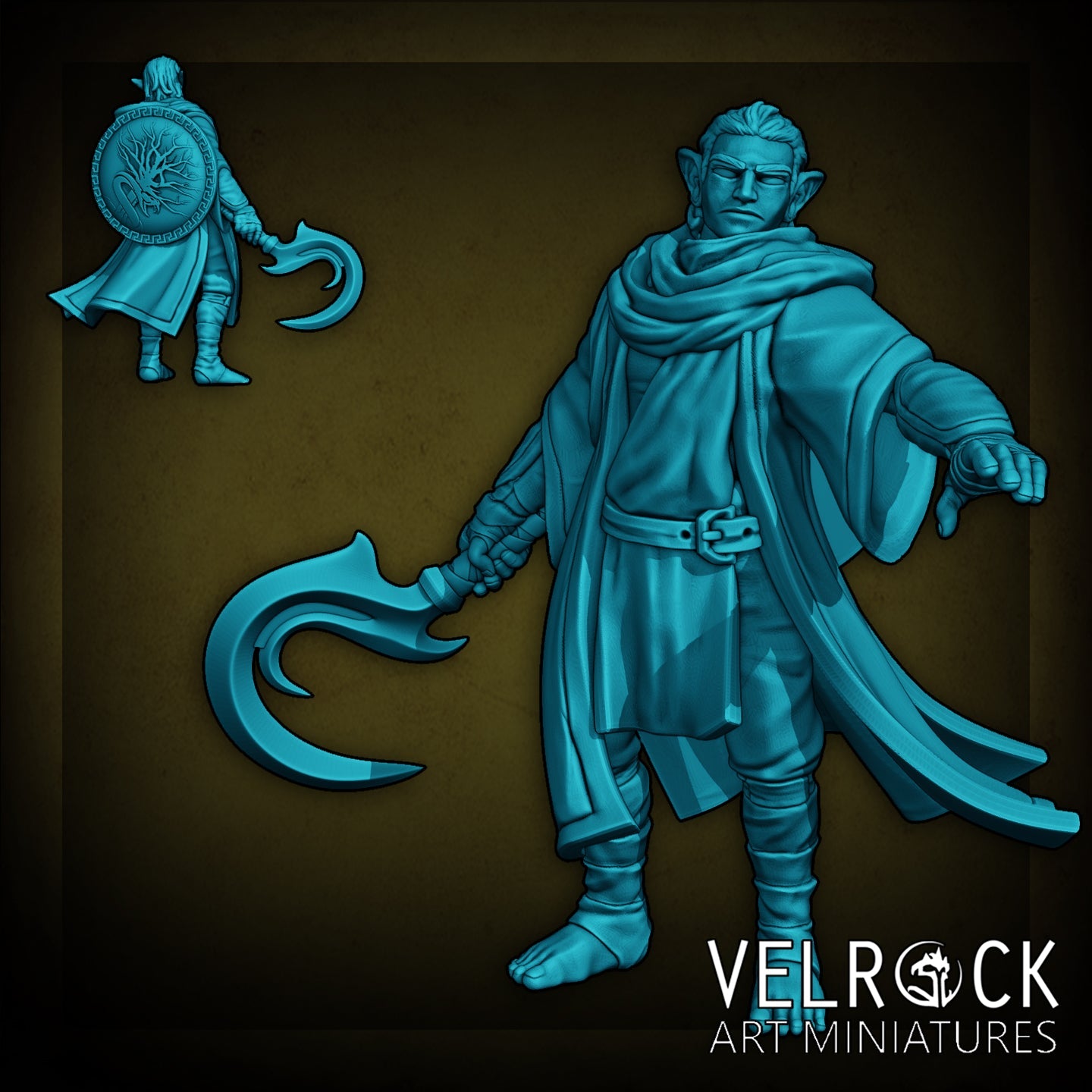 Greek Style Player Miniature - E - 32mm