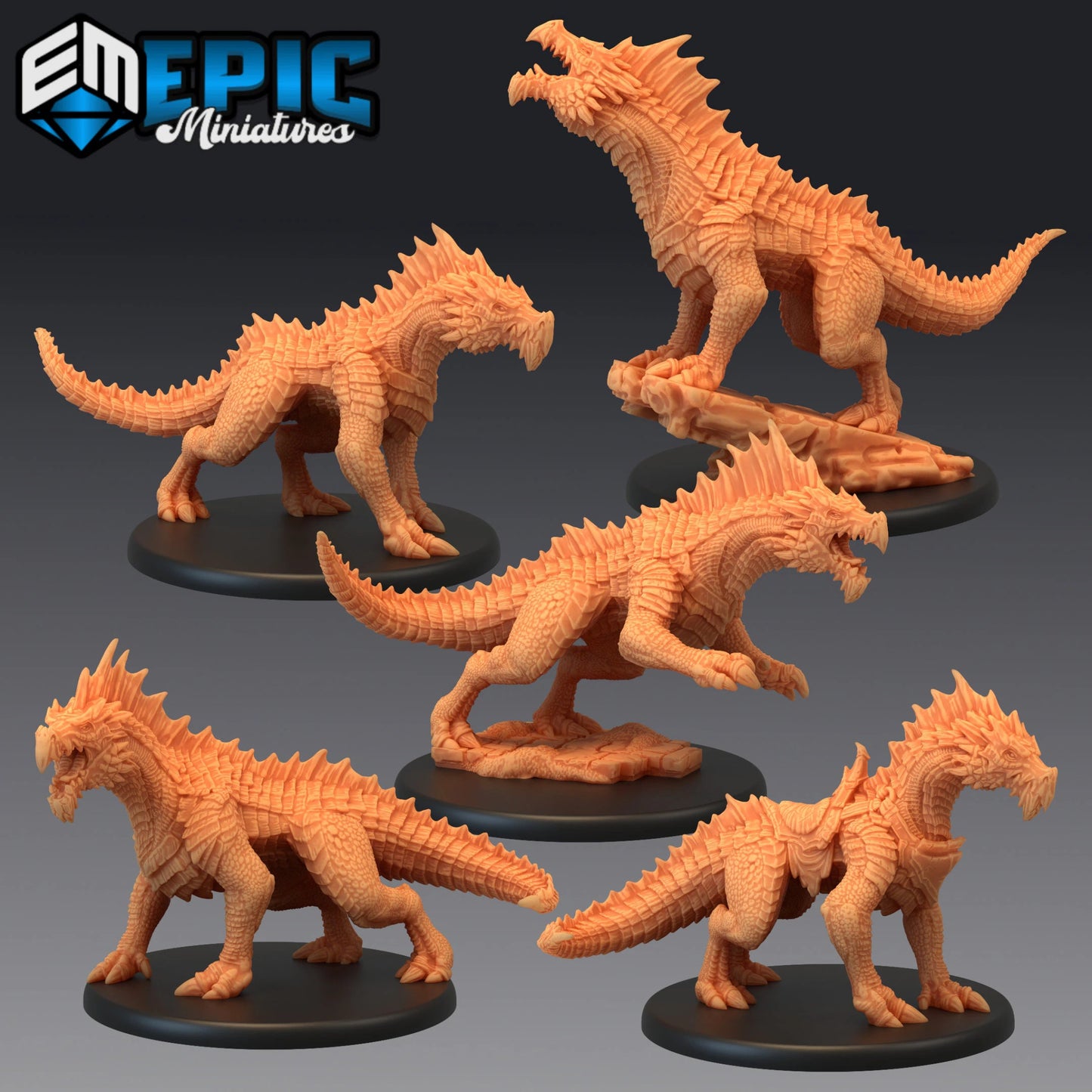Green Drake Miniature - Set of 5 - 28mm