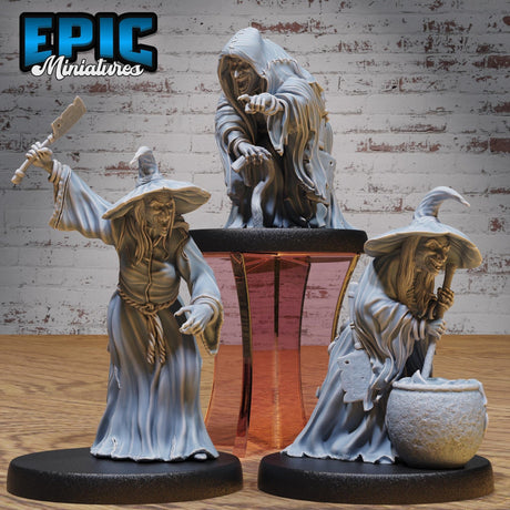 Green Hag Miniature | Full Set All Models - Tabletop RPG & D&D miniature. Perfect for wargaming & collectors