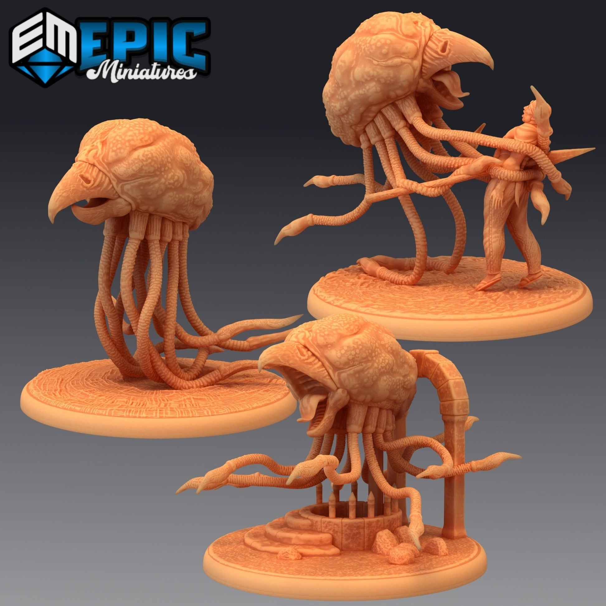 Grell Monster Miniature - Set of 3 - 28mm
