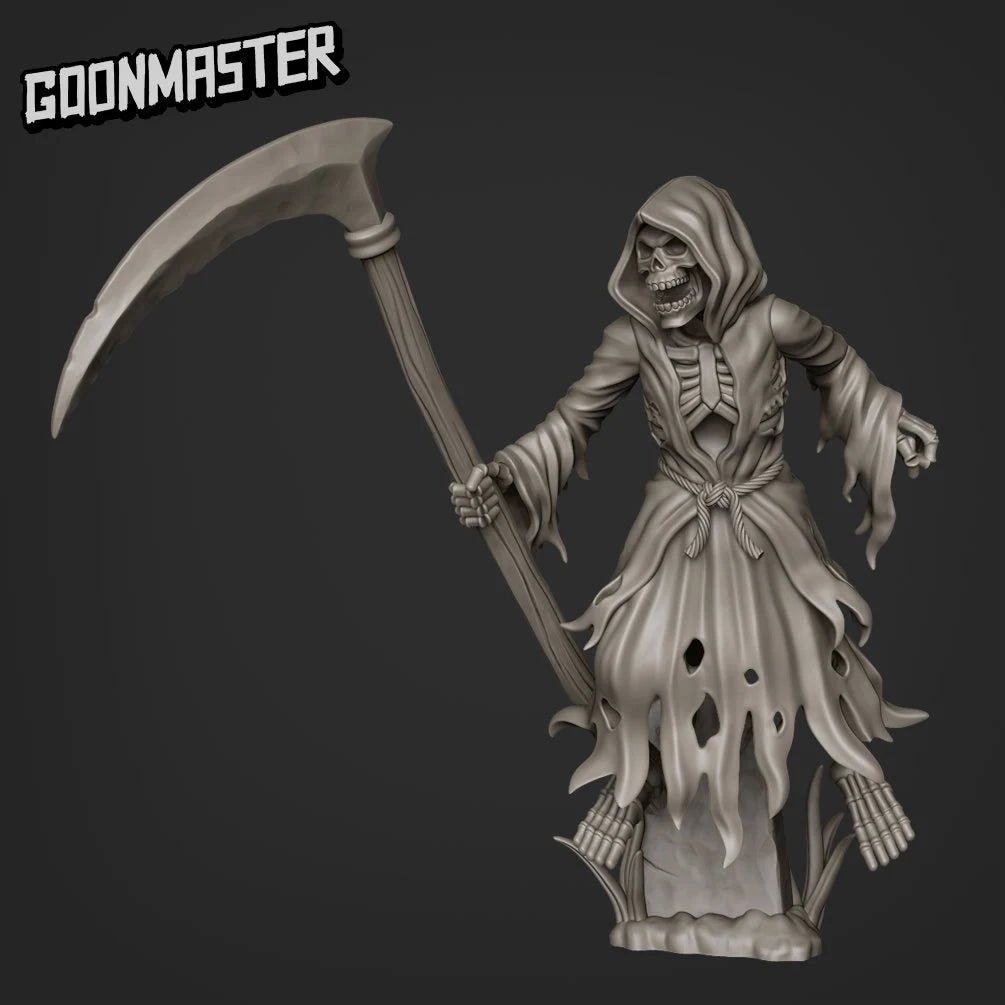 Grim Reaper Miniature | C - Tabletop RPG & D&D miniature. Perfect for wargaming & collectors