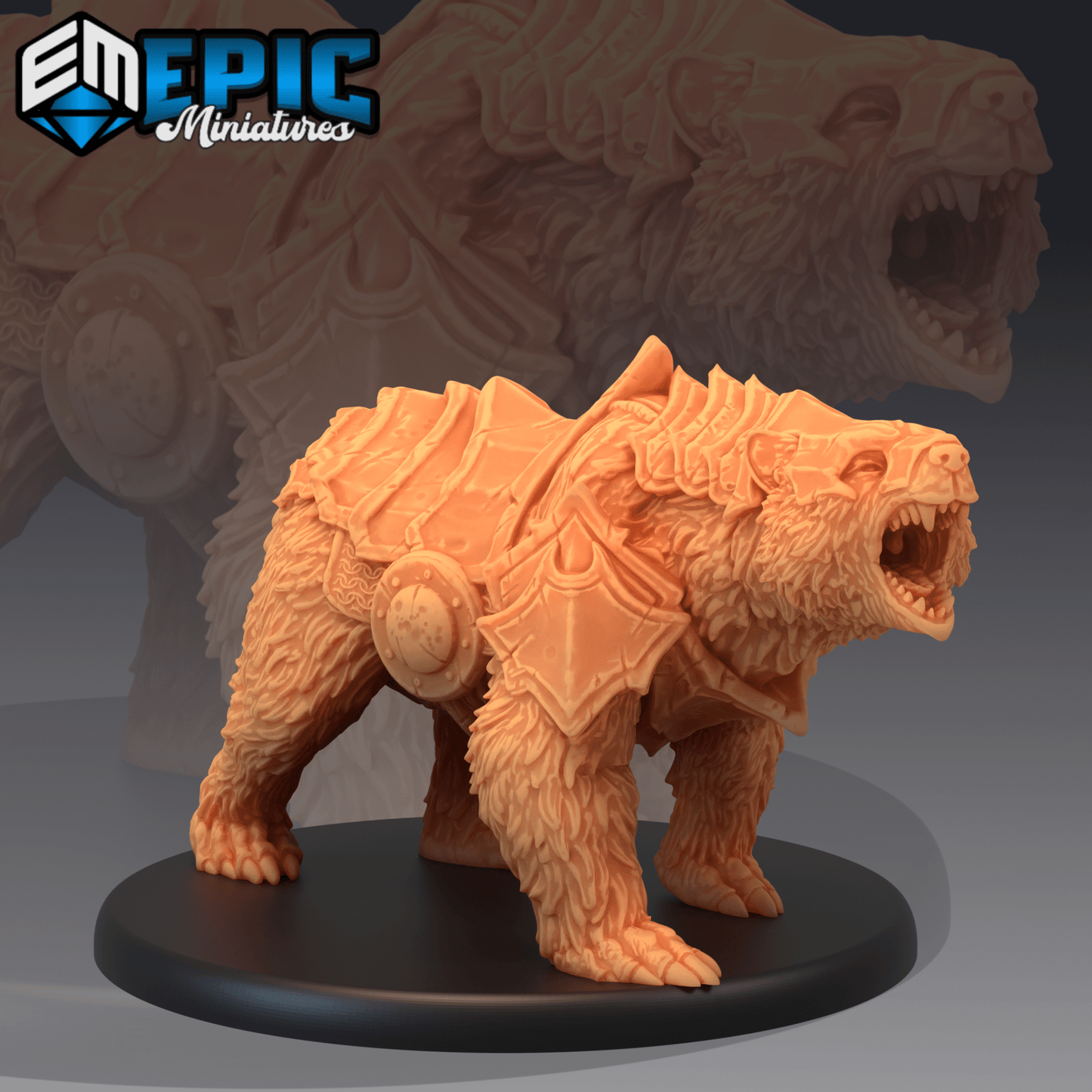 Grizzly Bear Miniature - E - 28mm
