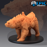 Grizzly Bear Miniature | F - Tabletop RPG & D&D miniature. Perfect for wargaming & collectors