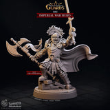 Guard Knight and Imperial War Hero Miniature | Imperial Hero - Tabletop RPG & D&D miniature. Perfect for wargaming & collectors