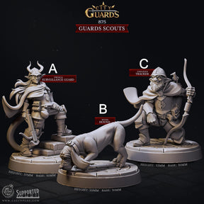 Guards Scouts Miniature | A - Tabletop RPG & D&D miniature. Perfect for wargaming & collectors