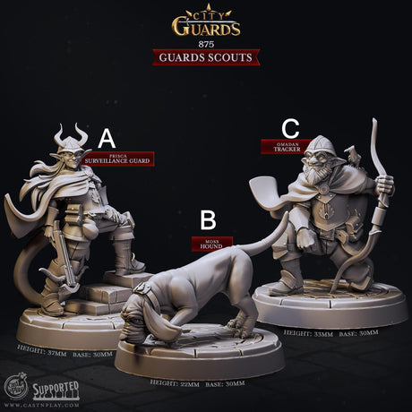 Guards Scouts Miniature | A - Tabletop RPG & D&D miniature. Perfect for wargaming & collectors