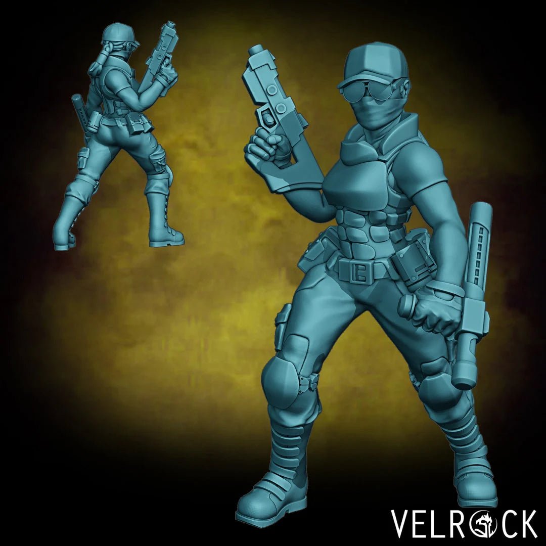 female Guardsmen Miniature | H - Tabletop RPG & D&D miniature. Perfect for wargaming & collectors