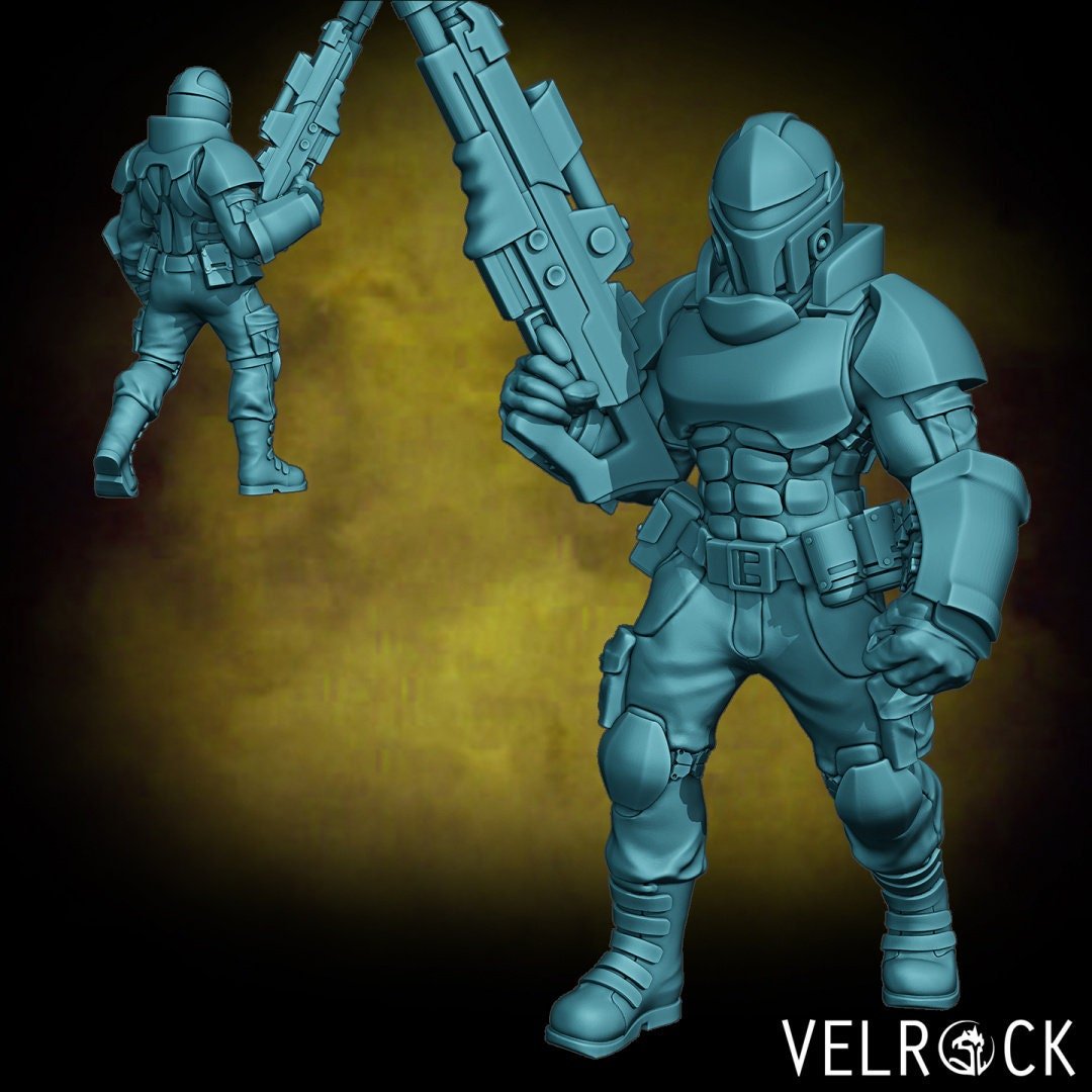 Guardsmen Miniature | D - Tabletop RPG & D&D miniature. Perfect for wargaming & collectors